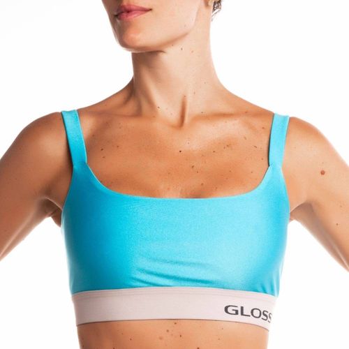 Top Glossy Azul Celeste