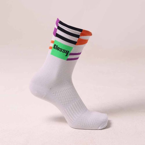 Meia Cano Longo Colors Branco