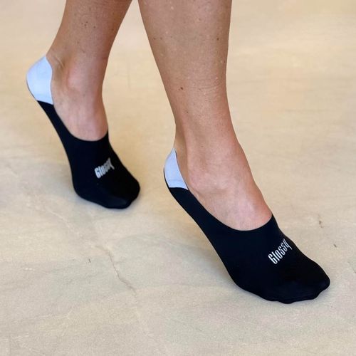 Meia Invisivel Preto/cinza