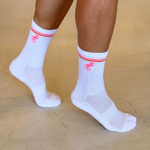 Meia Cano Longo Sport Glossy Branco